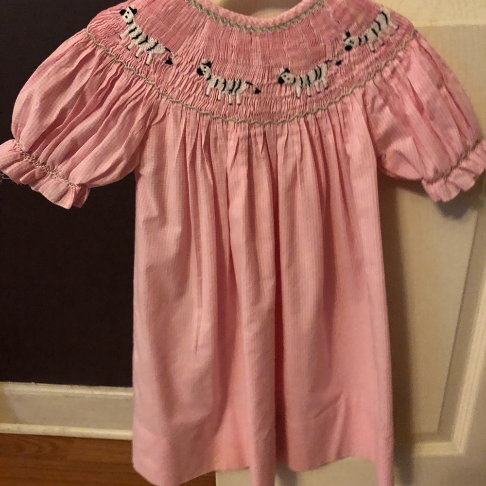 Hand smocked dress, size 18 months